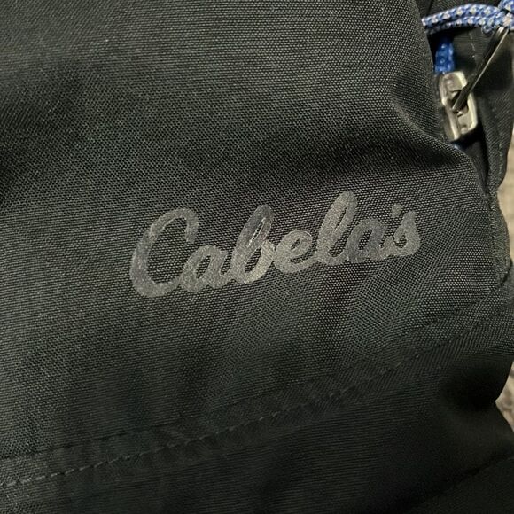 Cabela’s black rain jacket with blue and gray lining - L - Picture 6 of 8